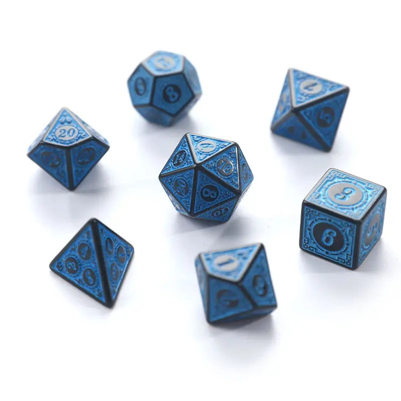 D&D Dice Set and Chest Dungeons and Dragons / DND Rpg Dice 7 Dice and Storage for Avid Gamers