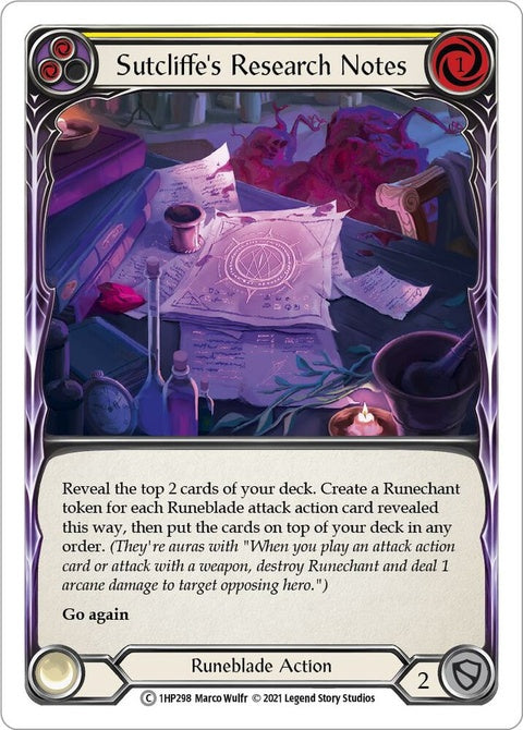 1hp298-sutcliffesresearchnotesyellow