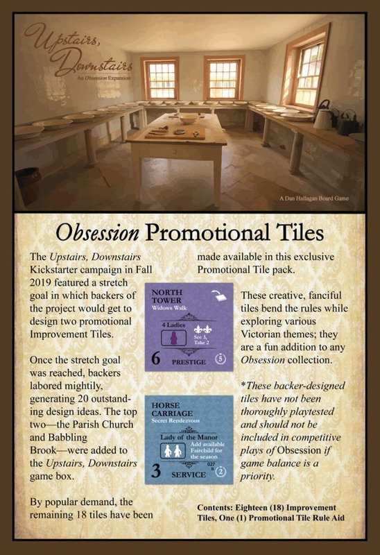 Obsession: 2nd Edition Promo Tiles | Board Game Expansion