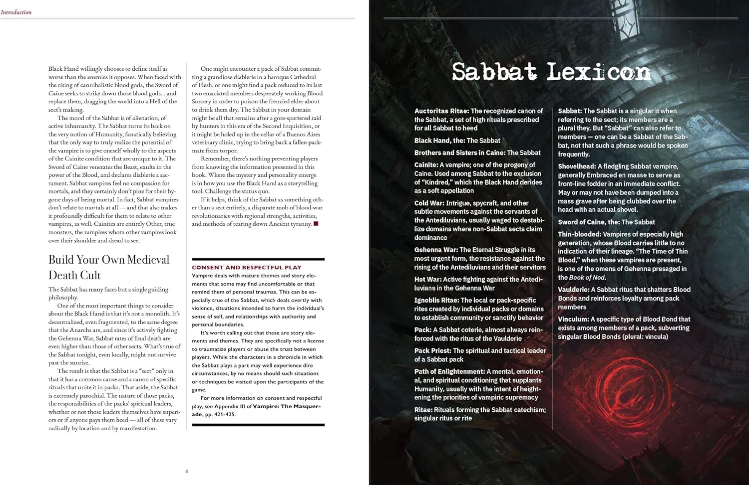 Vampire The Masquerade RPG: 5th Edition Sabbat: The Black Hand | Role Playing Game