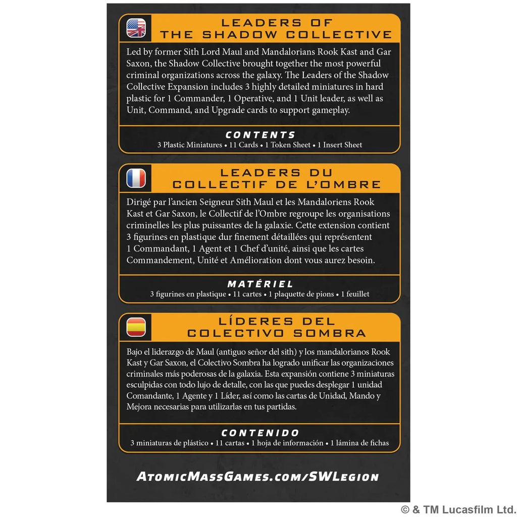 Star Wars: Legion - Leaders of the Shadow Collective