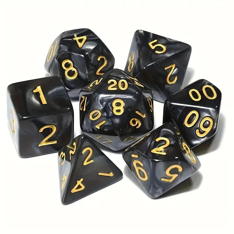 D&D Premium Dice Set and Chest Dungeons and Dragons / DND Rpg Dice 7 Dice and Storage for Avid Gamers