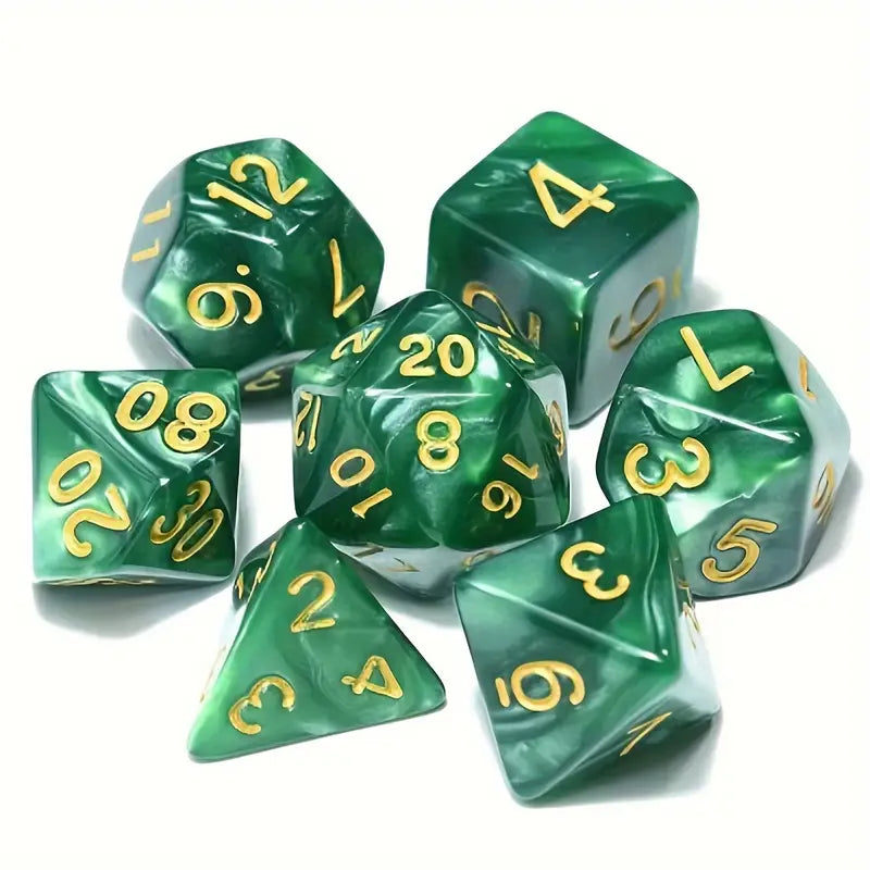 D&D Premium Dice Set and Chest Dungeons and Dragons / DND Rpg Dice 7 Dice and Storage for Avid Gamers