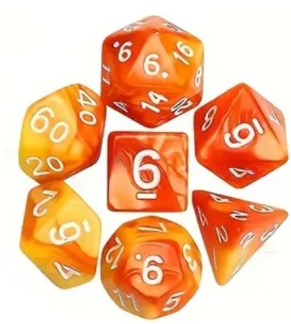 D&D Premium Dice Set and Chest Dungeons and Dragons / DND Rpg Dice 7 Dice and Storage for Avid Gamers