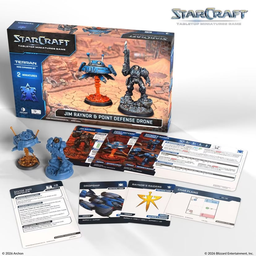Starcraft Miniatures Game: Terran: Jim Raynor (Raynor's Raiders) Hero Expansion Set