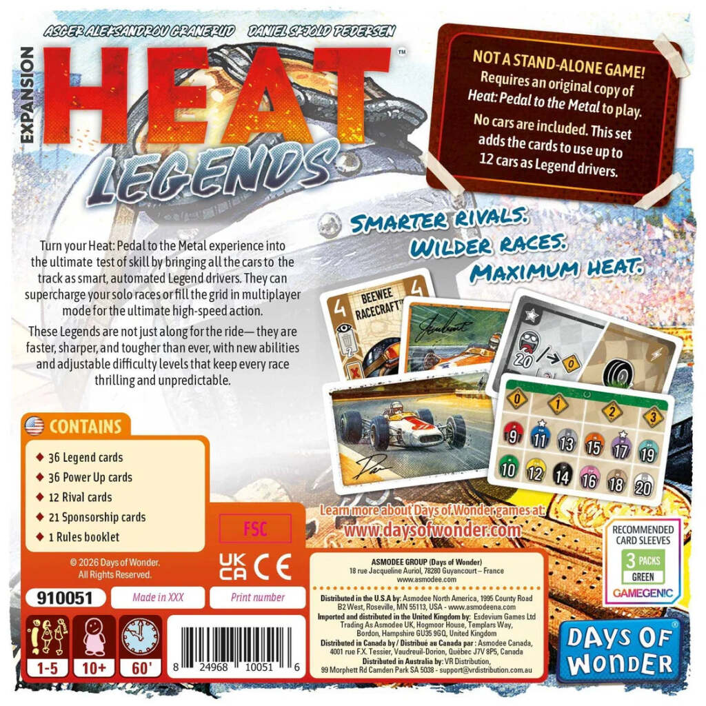 Heat: Legends | Board Game Expansion