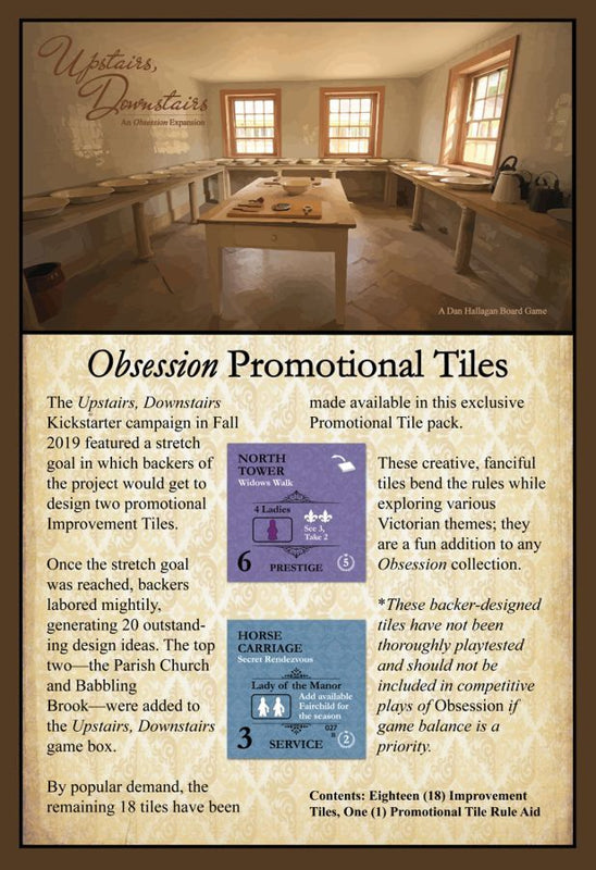 Obsession: 2nd Edition Promo Tiles | Board Game Expansion