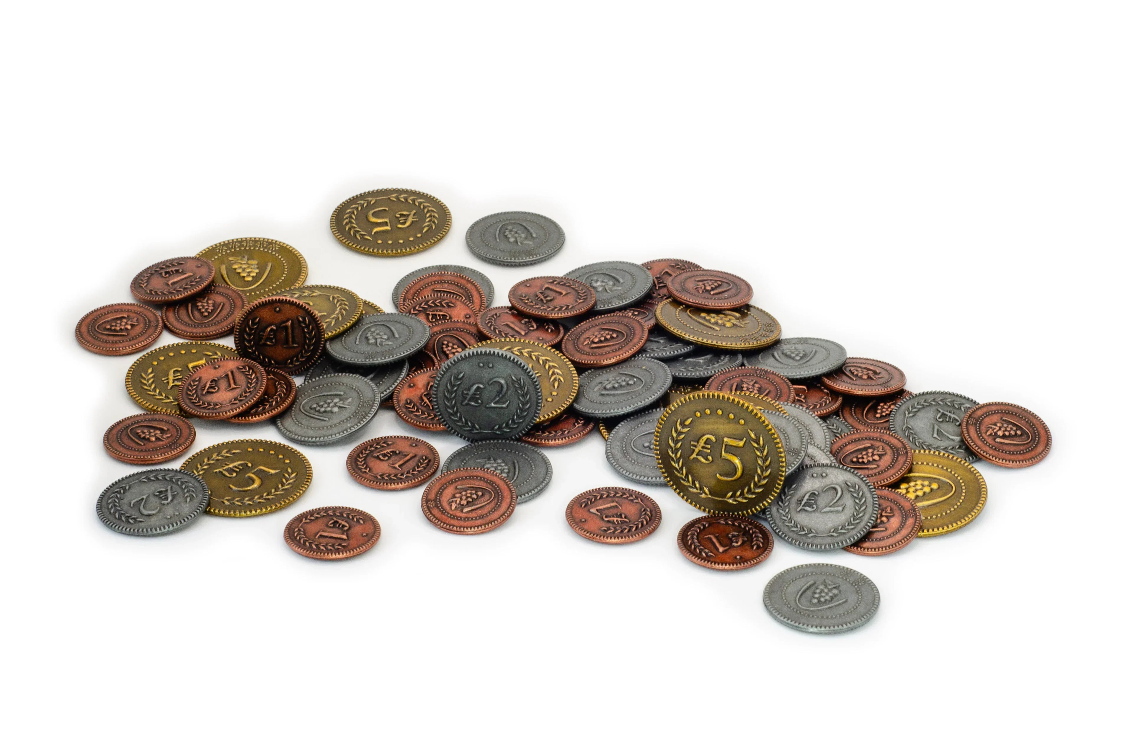 Viticulture: Metal Lira Coins