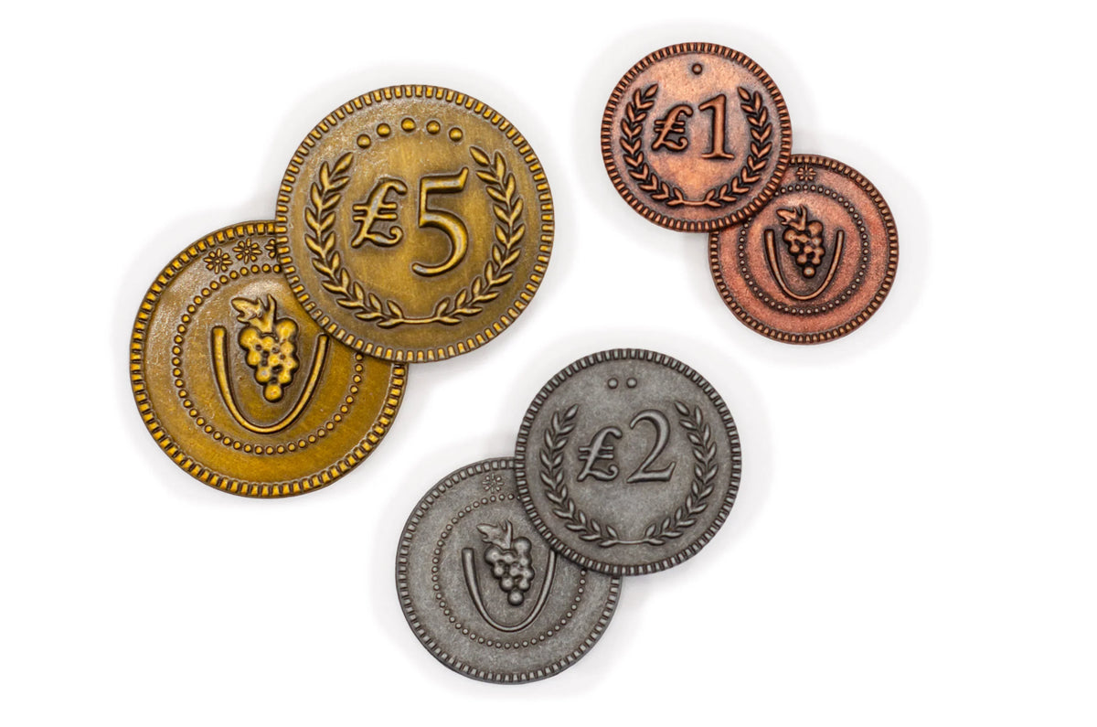 Viticulture: Metal Lira Coins