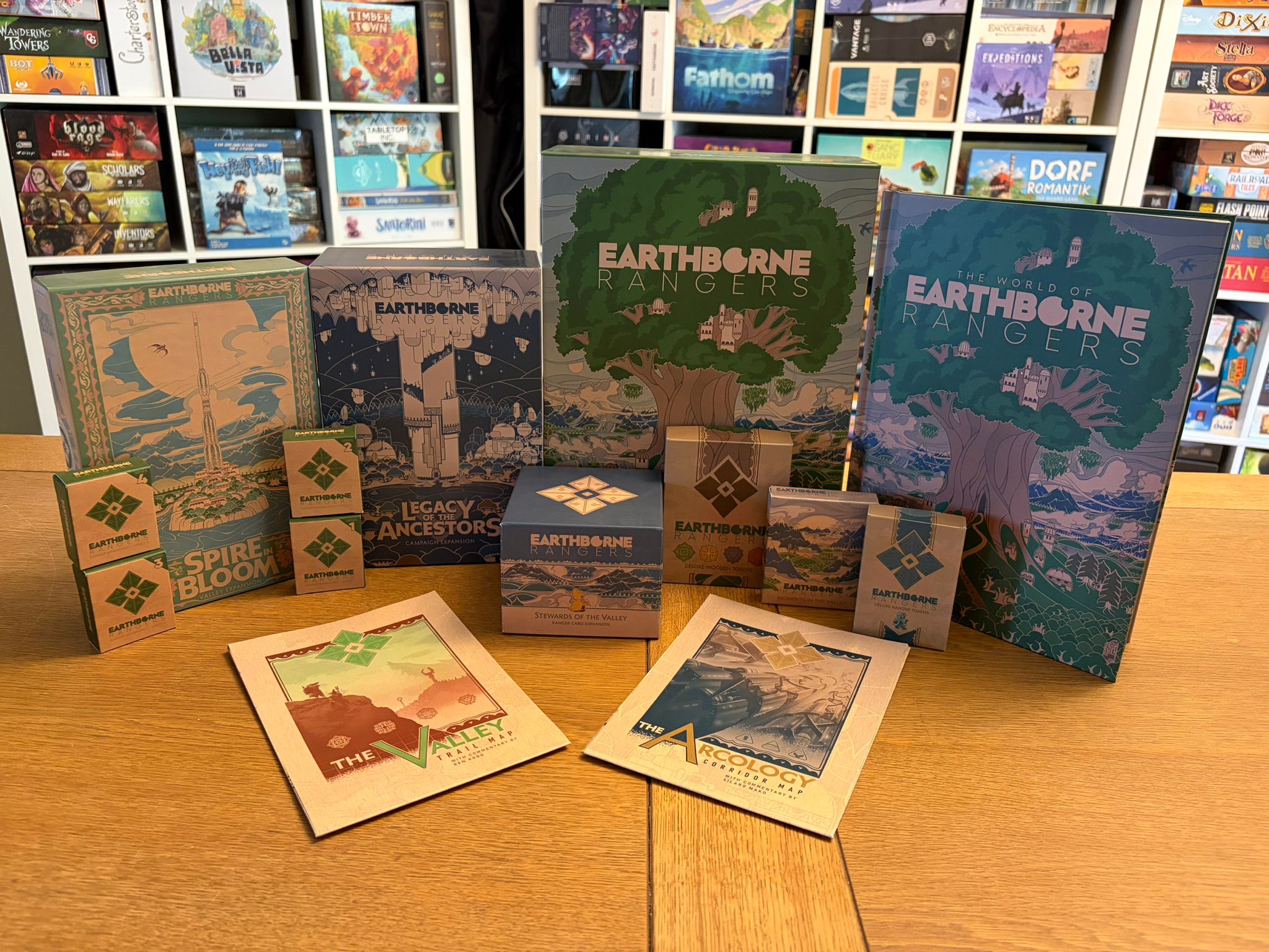 Earthborne Rangers Bundle - Includes 4 Expansions, Plus 2 Maps, 2 Token Sets, 4 Miniature Sets, World Of Rangers Hardback Book