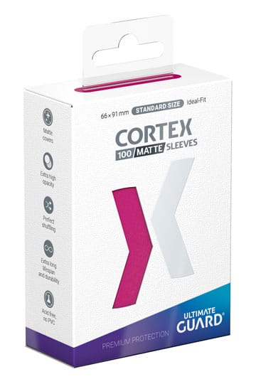 Ultimate Guard Cortex Sleeves Matte Standard Size (100) - Pink