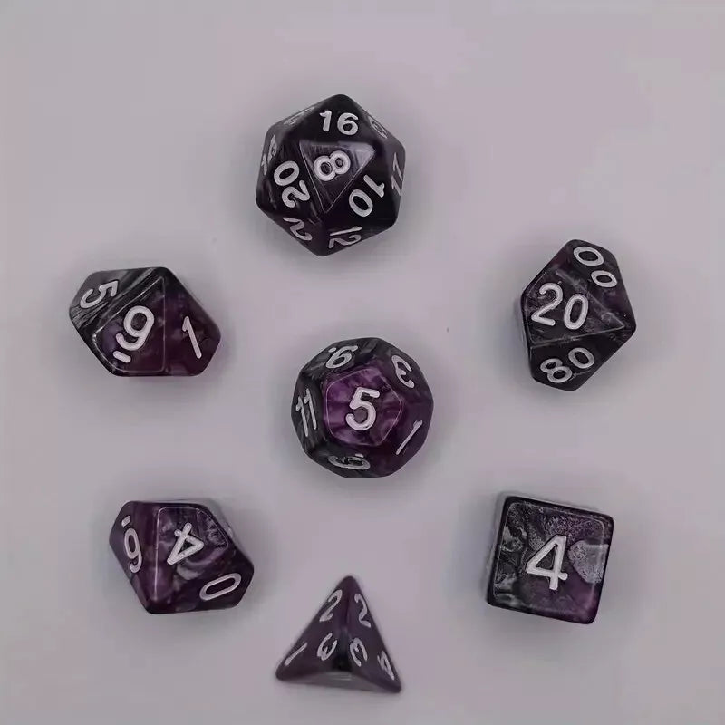 D&D Premium Dice Set and Chest Dungeons and Dragons / DND Rpg Dice 7 Dice and Storage for Avid Gamers