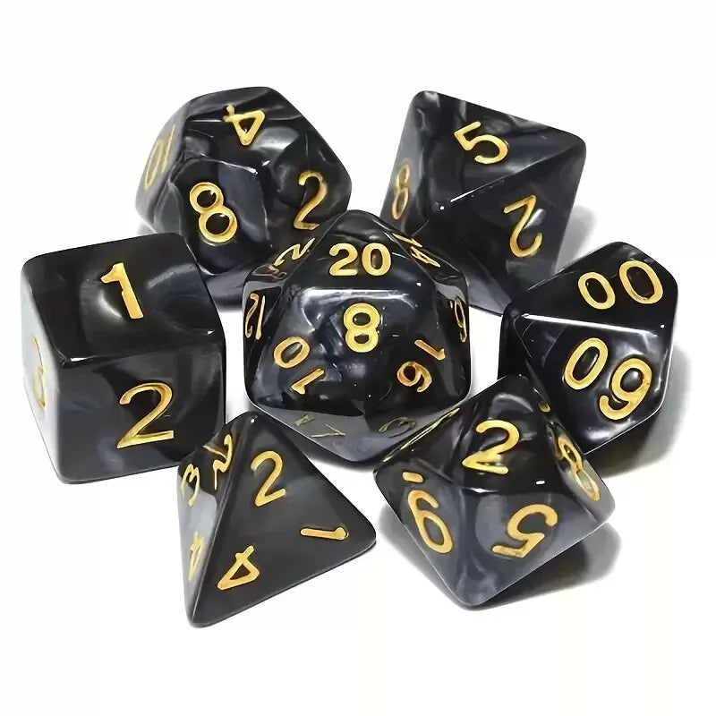 D&D Premium Dice Set and Chest Dungeons and Dragons / DND Rpg Dice 7 Dice and Storage for Avid Gamers