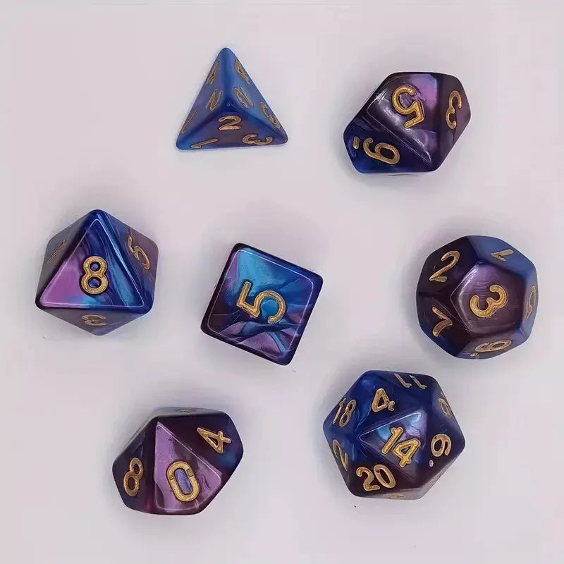 D&D Premium Dice Set and Chest Dungeons and Dragons / DND Rpg Dice 7 Dice and Storage for Avid Gamers